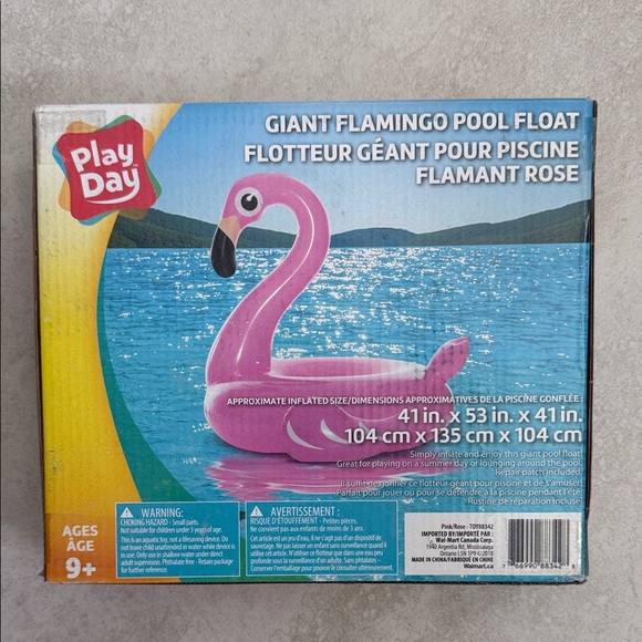 Giant Pink Flamingo Pool Float - Picture 2 of 2